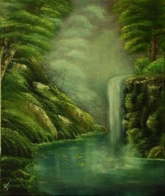 Wasserfall im Wald - SusannasArt - auf Array - Array - Wasserfall im Wald - SusannasArt - auf Array - Array -