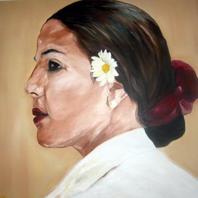 Frau mit Ohrblume - Vera Eisberg - auf - Array - Frau mit Ohrblume - Vera Eisberg - auf - Array -