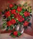 ---Red Roses Bouquet - Gala Bogiel - Ãl auf Leinwand - Rosen - GegenstÃ¤ndlich