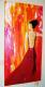 Dame in Rot - Birgitte Bergrath - Acryl auf Leinwand - Menschen - Realismus