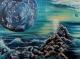 zwei Horizonte - Karin Foellmer - Acryl auf Leinwand - Fantastisch-Mystik-Landschaft-Sonstiges - Klassisch