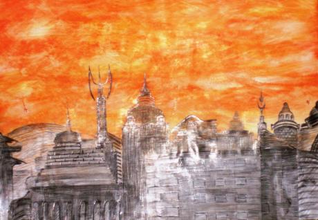 Himmel mit Gebäuden - Nagip Naxhije Papazi - Array auf Array - Array - Array Himmel mit Gebäuden - Nagip Naxhije Papazi - Array auf Array - Array - Array