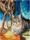 Stallkatze - Barbara Pommerenke - Zeichnung-Pastell auf Papier - Katzen - Gegenständlich Stallkatze - Barbara Pommerenke - Zeichnung-Pastell auf Papier - Katzen - Gegenständlich