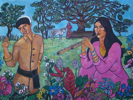 Aus der Serie nach einem indischen Film - Sylvia Rudolph - Array auf Array - Array - 