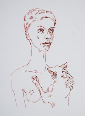 Frau mit Tier - Lisa Dunkelmann - Array auf - Array - Frau mit Tier - Lisa Dunkelmann - Array auf - Array -