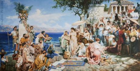 Phryne beim Fest des Poseidon - Vadim Prikota - Array auf Array - Array - Array